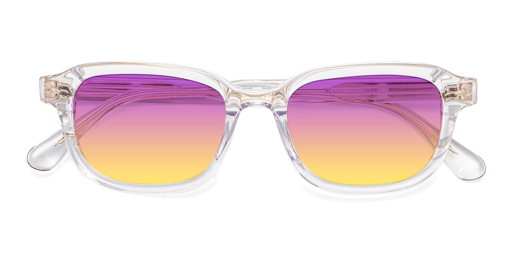 Folded Front of 1477 in Clear with Purple / Yellow Gradient Lenses