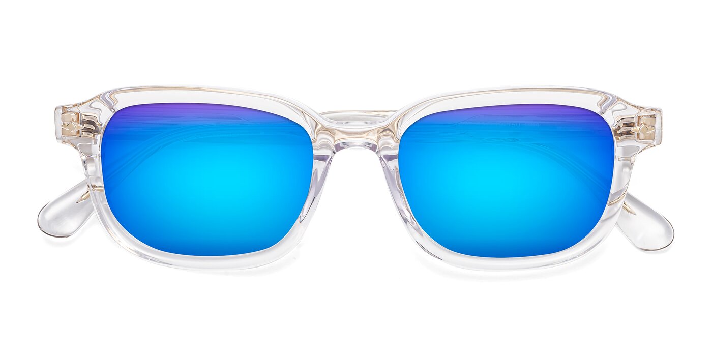 1477 - Clear Flash Mirrored Sunglasses
