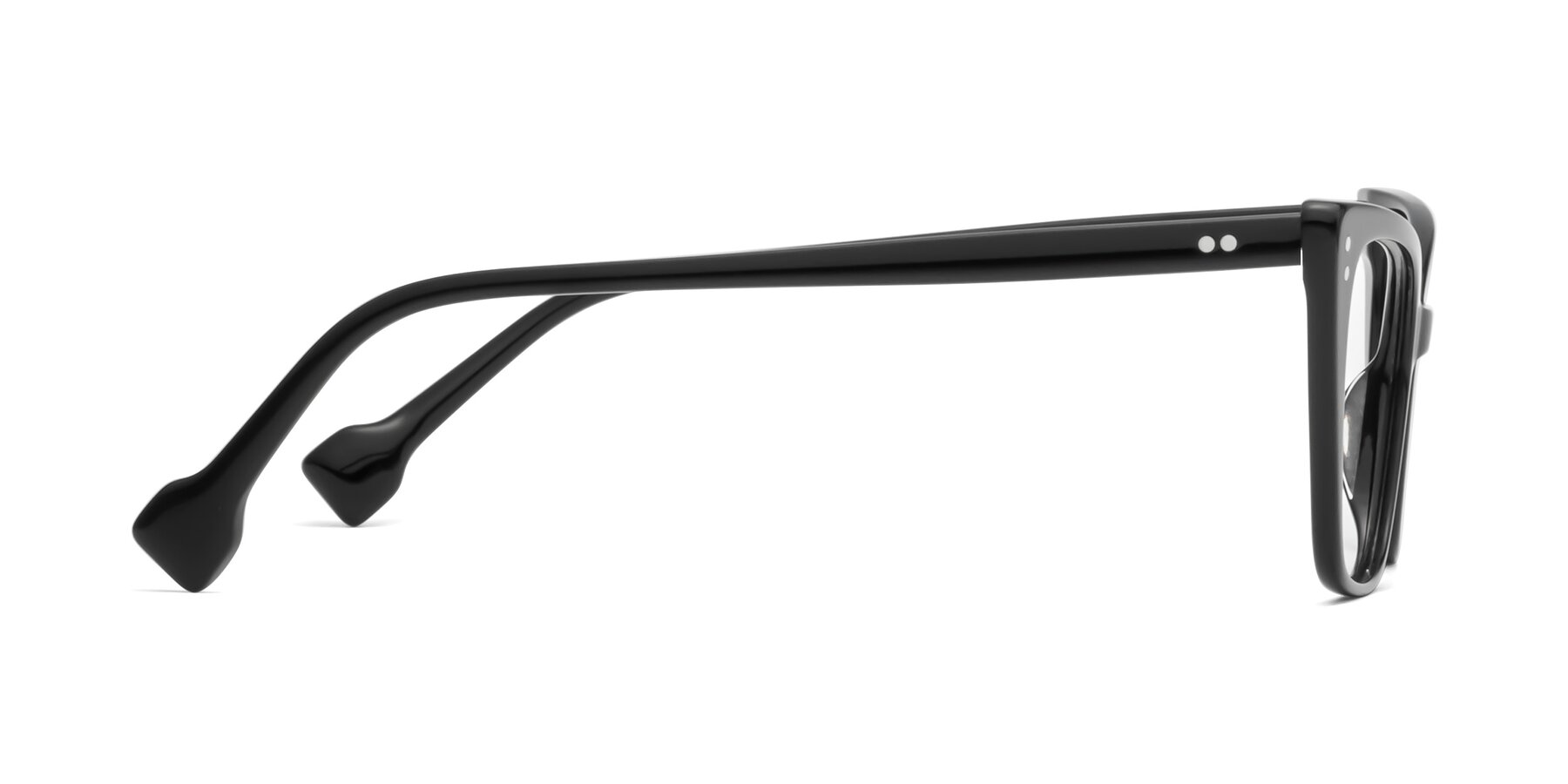 Side of 1491 in Black with Clear Eyeglass Lenses