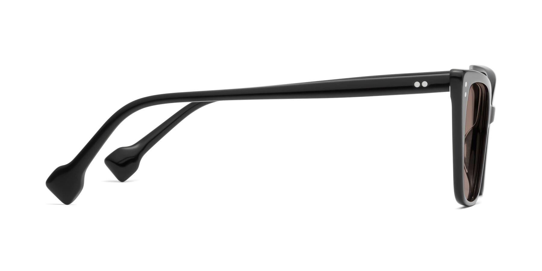 Side of 1491 in Black with Medium Brown Tinted Lenses