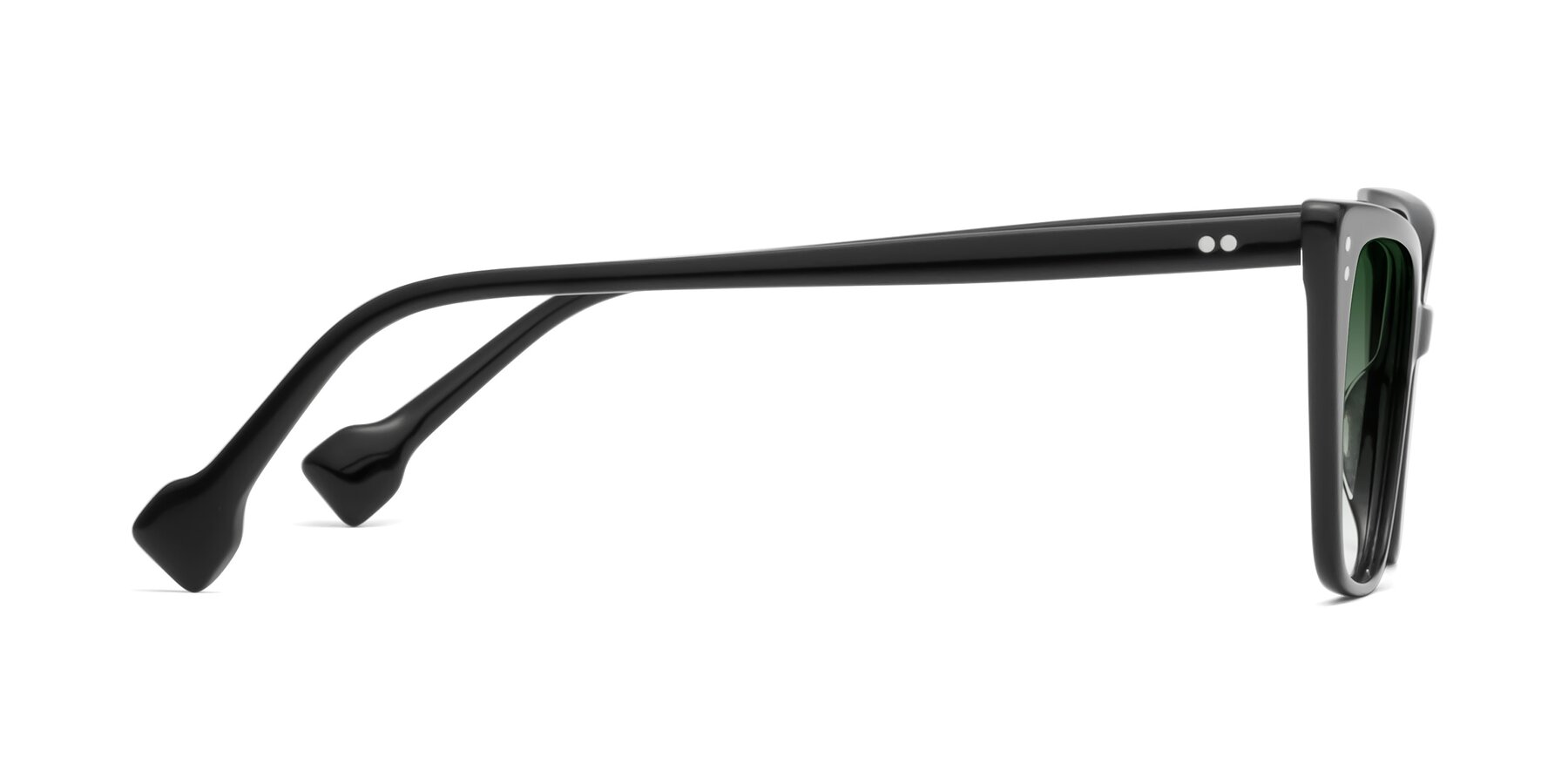Side of 1491 in Black with Green Gradient Lenses