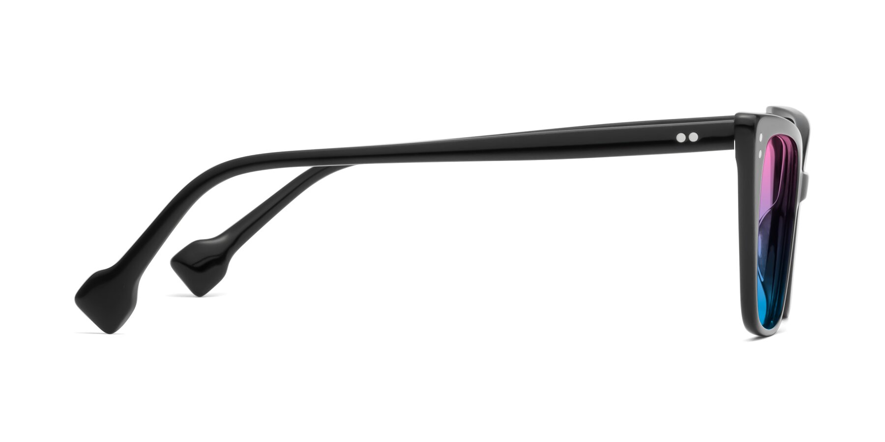 Side of 1491 in Black with Pink / Blue Gradient Lenses