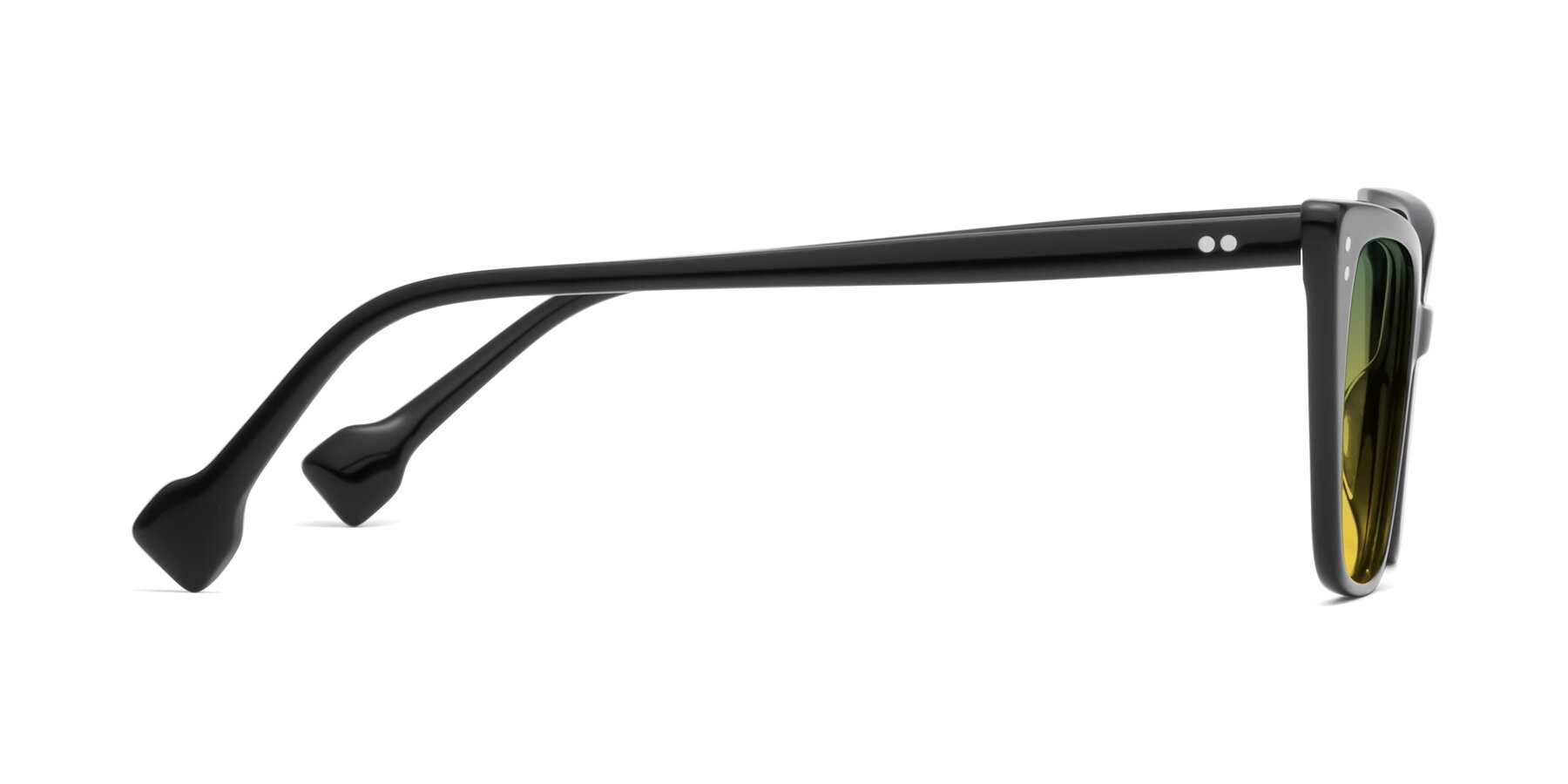 Side of 1491 in Black with Green / Yellow Gradient Lenses