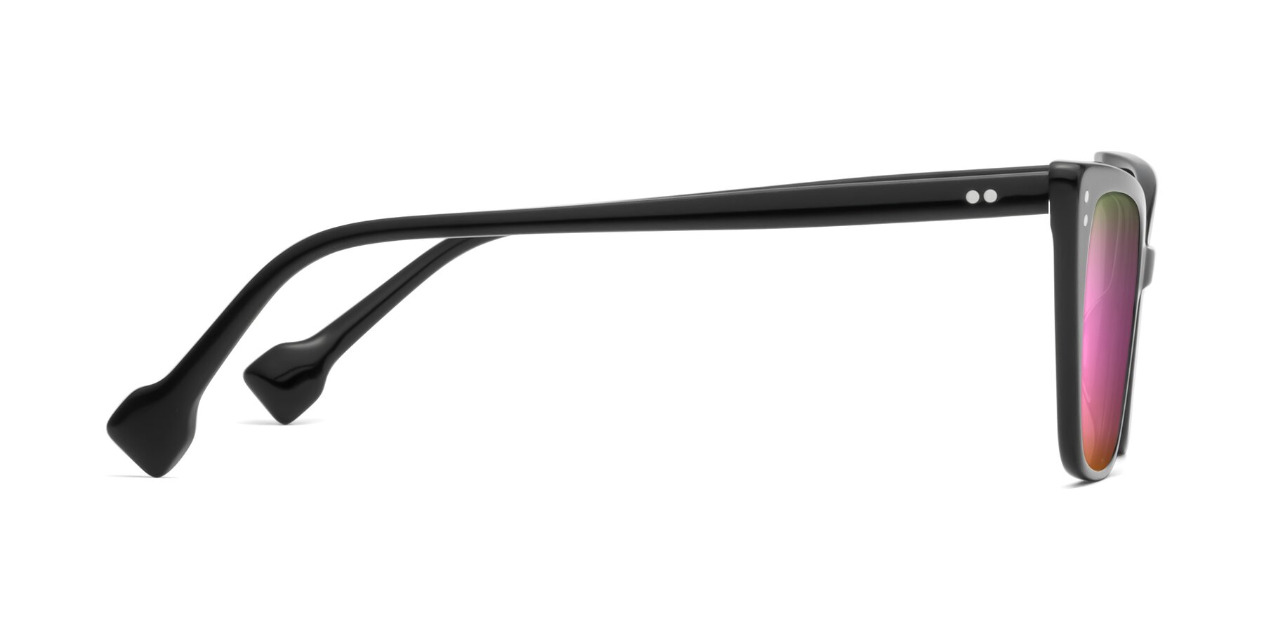 Side of 1491 in Black with Pink Mirrored Lenses