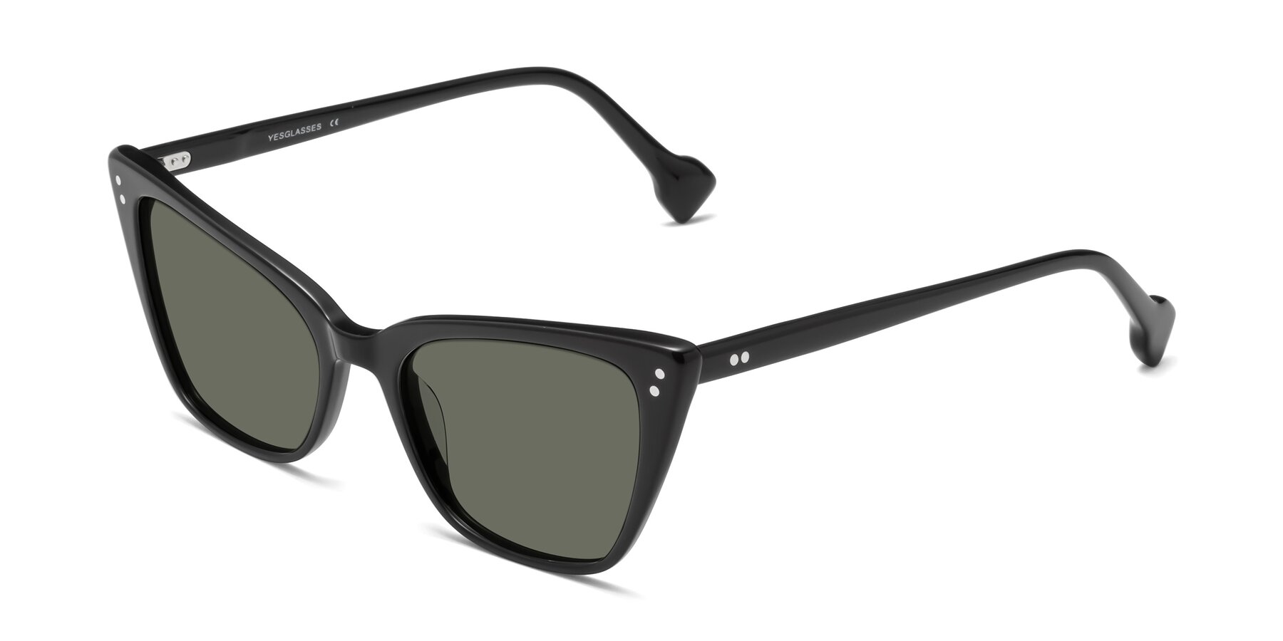 Angle of 1491 in Black with Gray Polarized Lenses