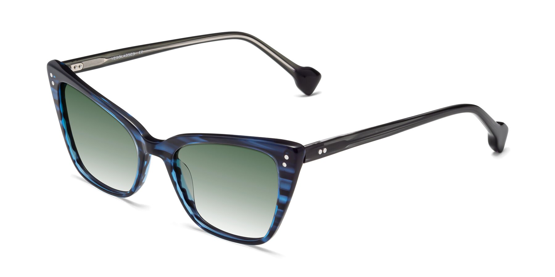 Angle of 1491 in Stripe Blue with Green Gradient Lenses