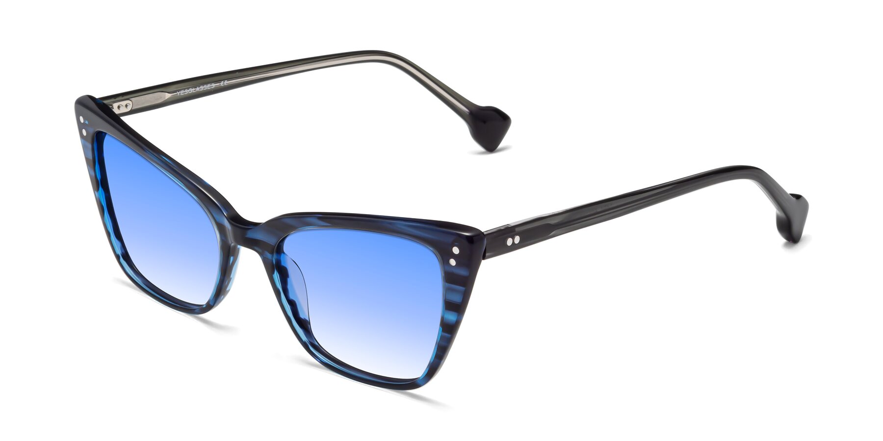 Angle of 1491 in Stripe Blue with Blue Gradient Lenses