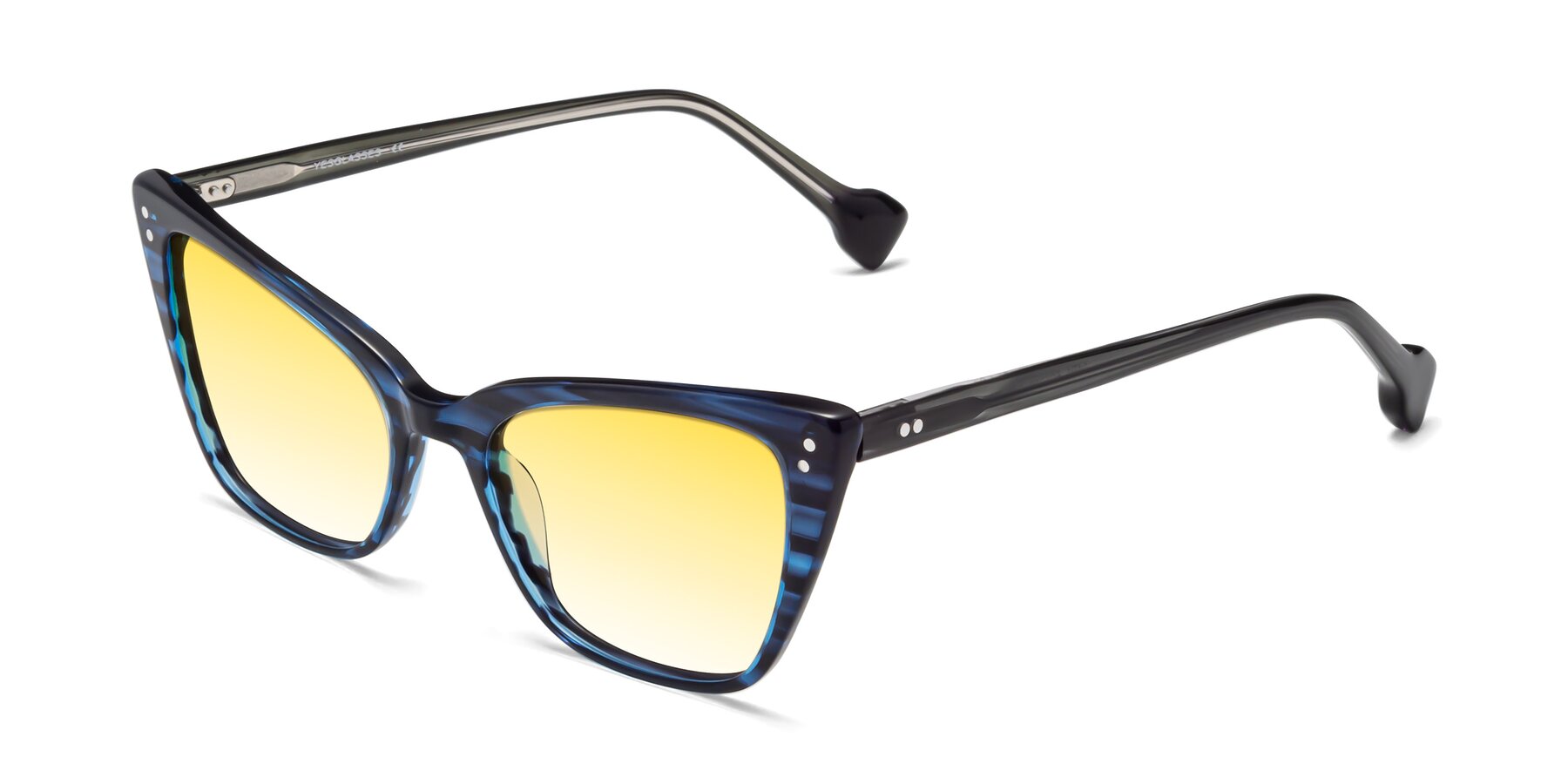 Angle of 1491 in Stripe Blue with Yellow Gradient Lenses