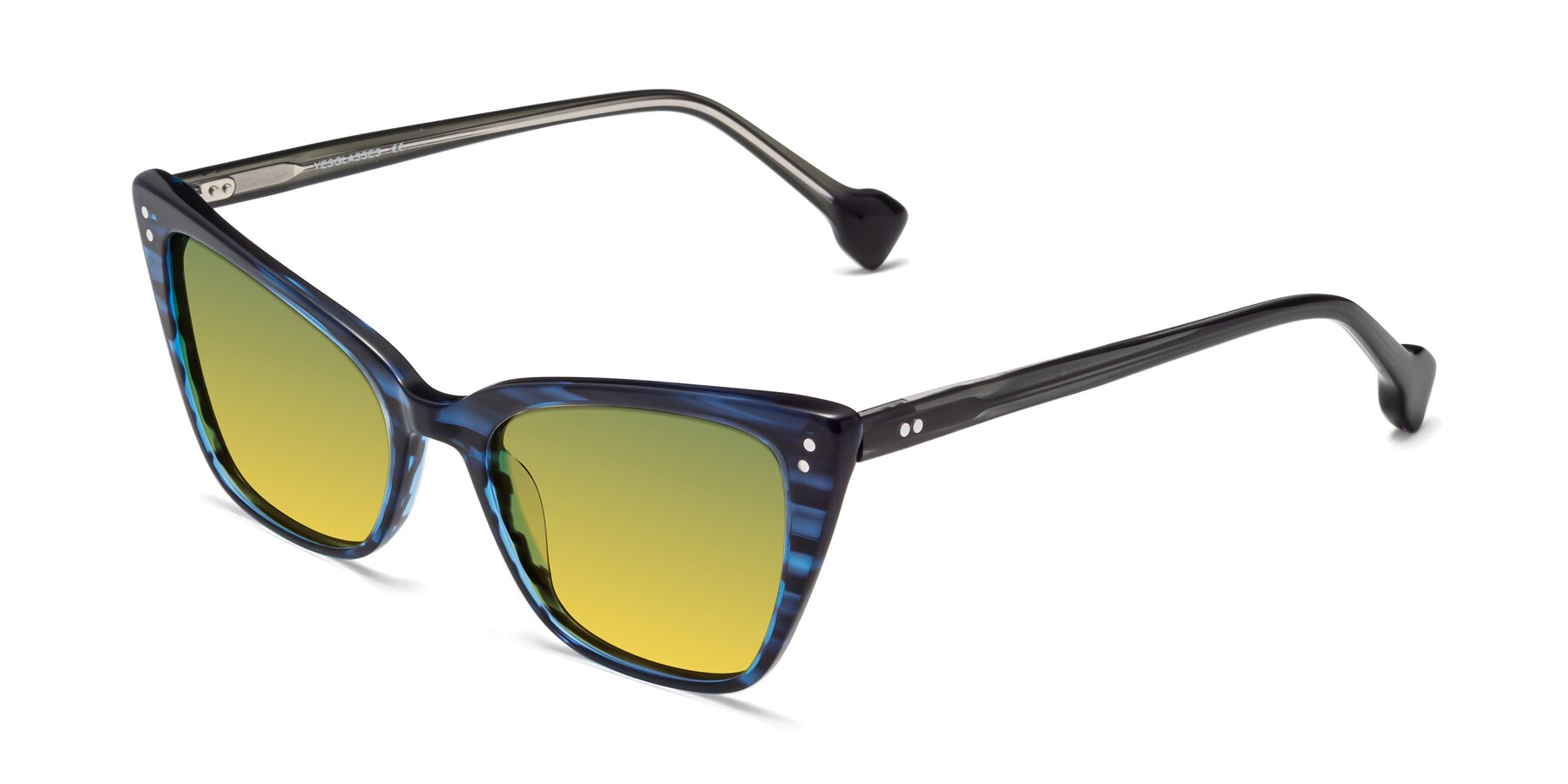 Angle of 1491 in Stripe Blue with Green / Yellow Gradient Lenses