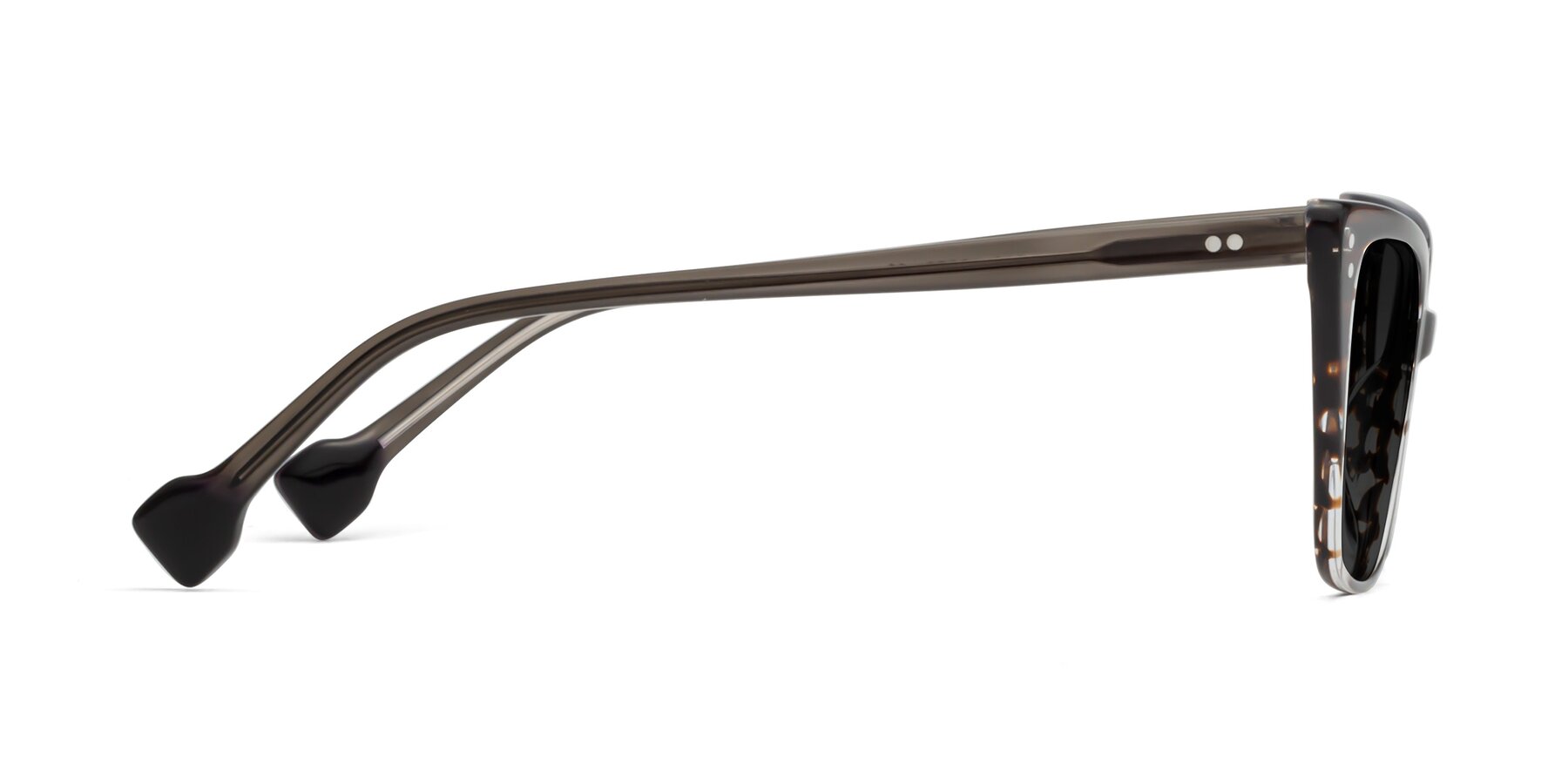 Side of 1491 in Stripe Brown with Gray Polarized TAC Lenses