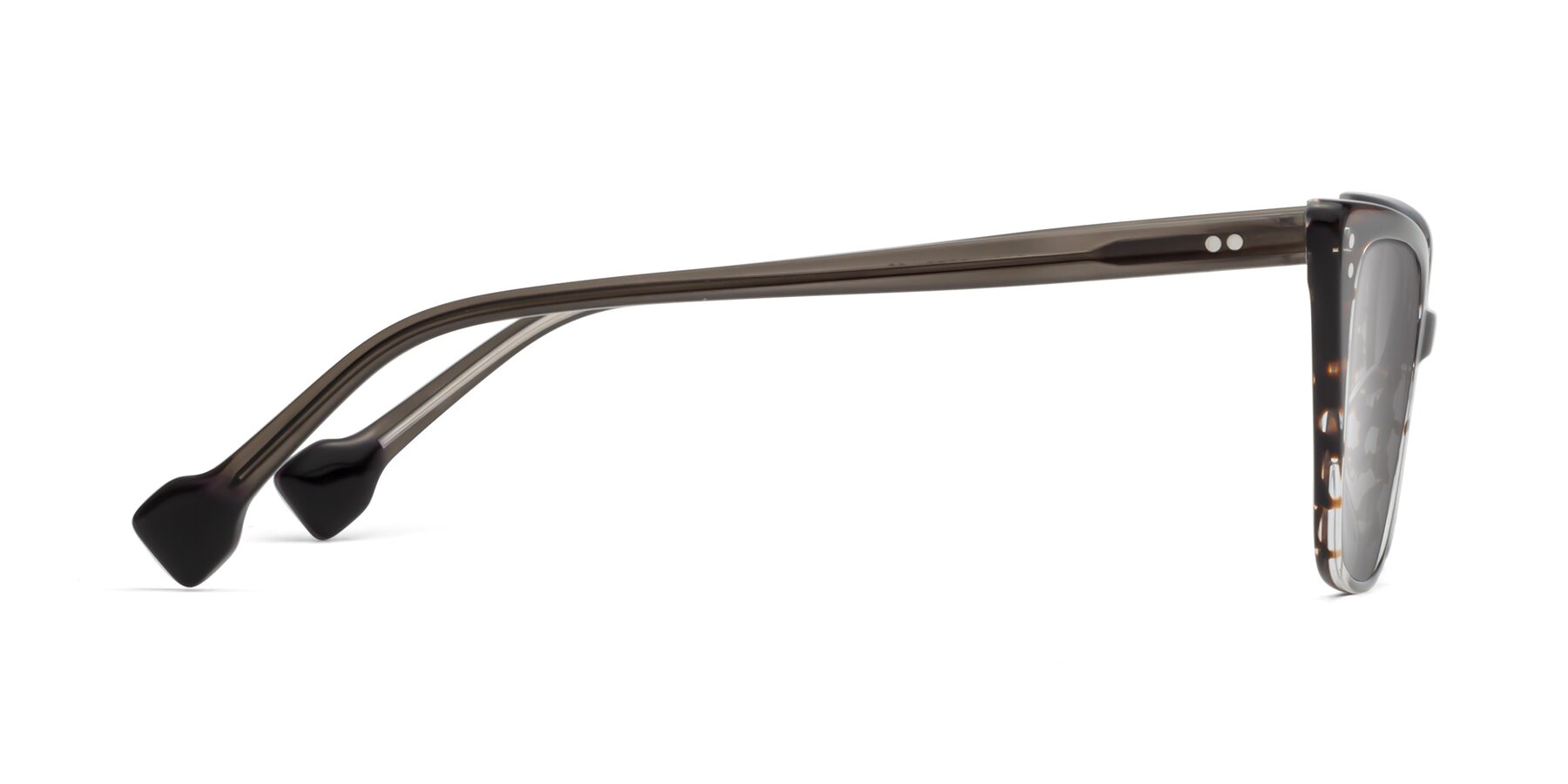 Side of 1491 in Stripe Brown with Silver Mirrored Lenses