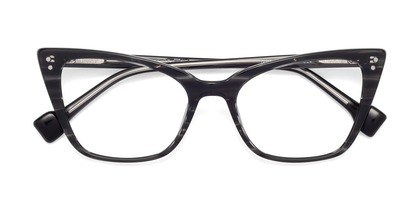 1491 - Stripe Gray Reading Glasses