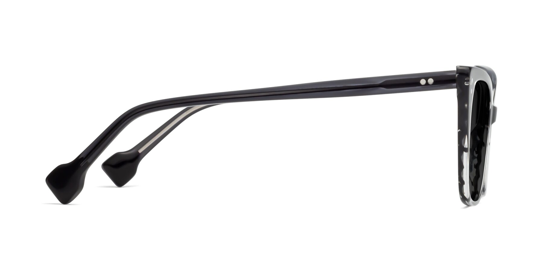 Side of 1491 in Stripe Gray with Gray Polarized TAC Lenses
