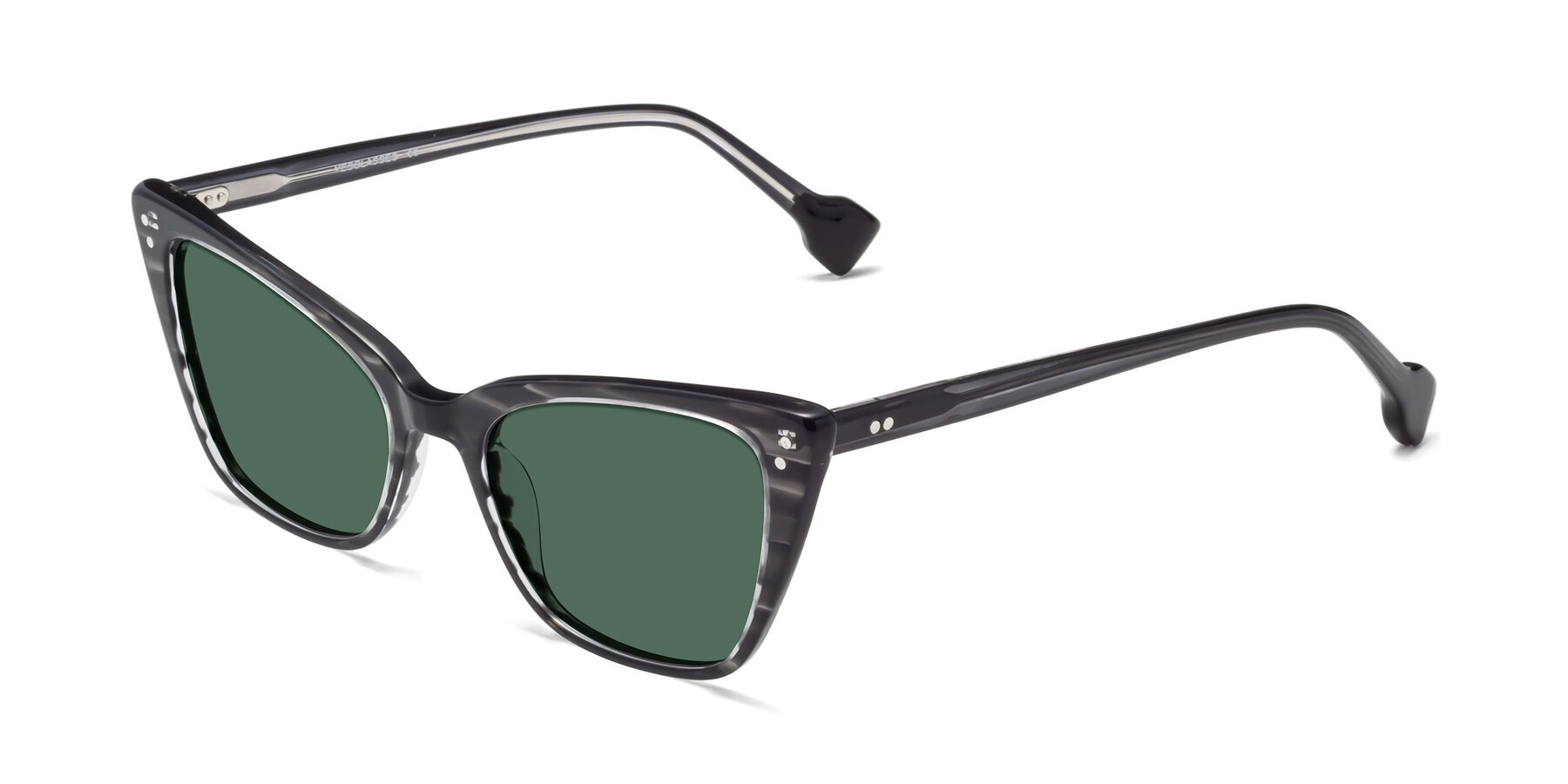 Angle of 1491 in Stripe Gray with Green Polarized Lenses