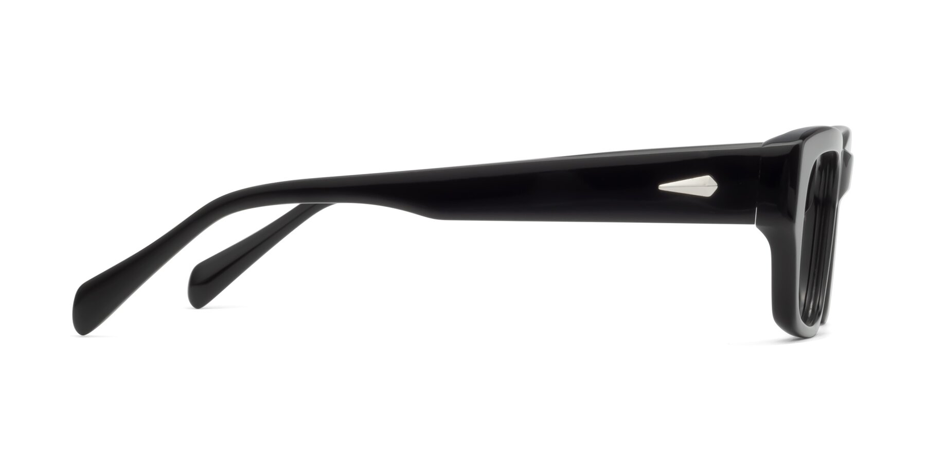 Side of 1537 in Black with Clear Reading Eyeglass Lenses