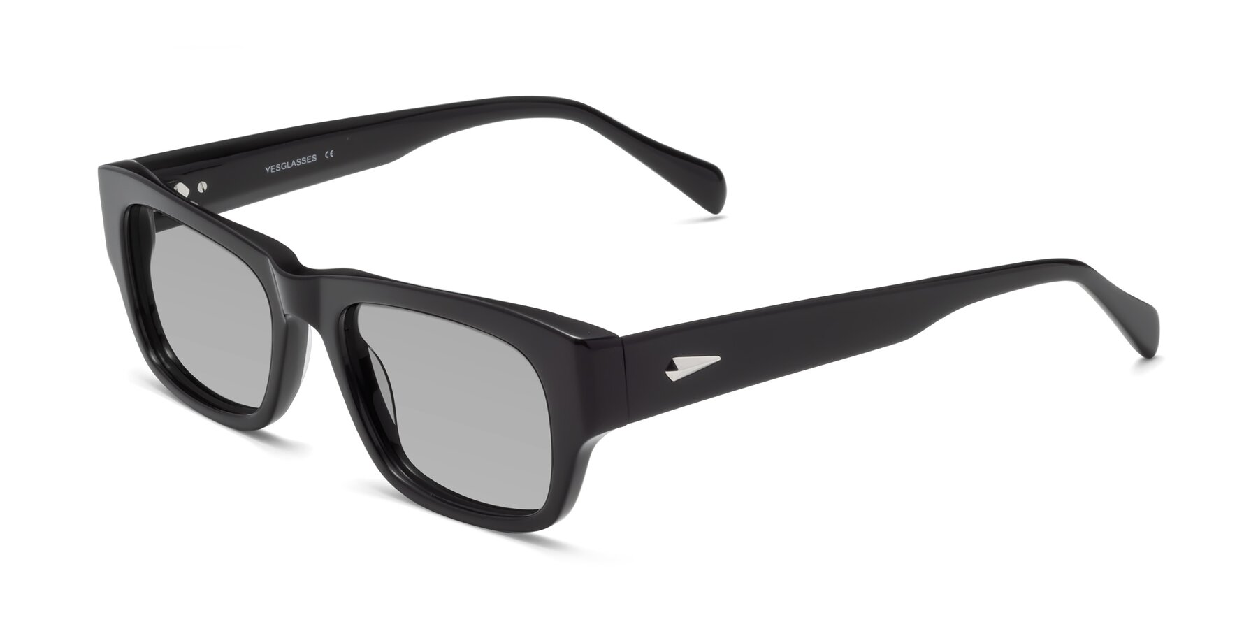 Angle of 1537 in Black with Light Gray Tinted Lenses
