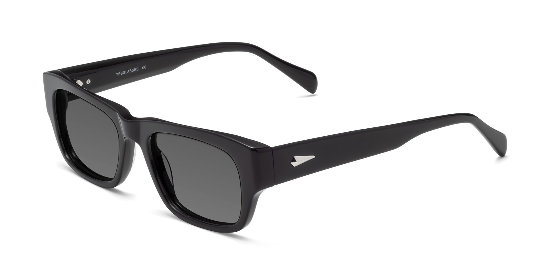 Angle of 1537 in Black with Medium Gray Tinted Lenses