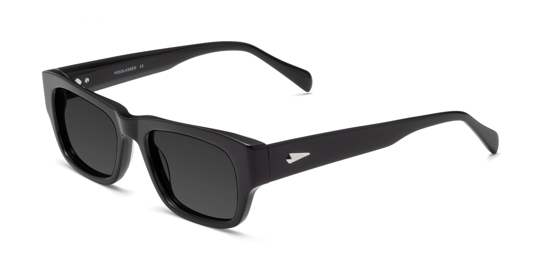 Angle of 1537 in Black with Gray Tinted Lenses