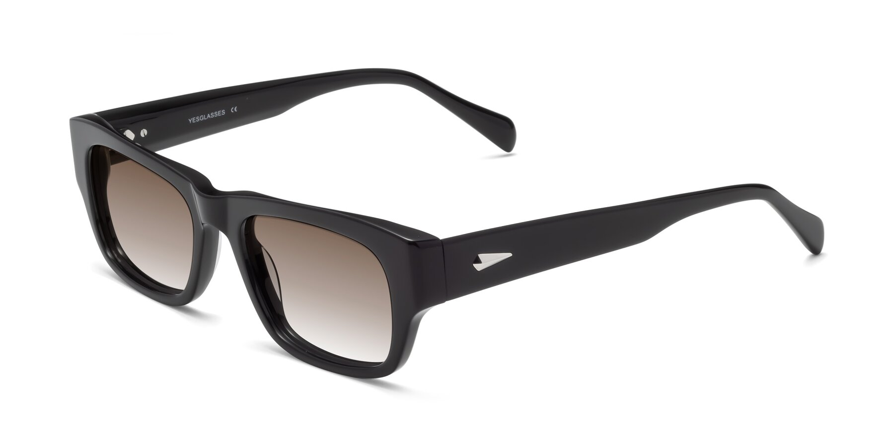 Angle of 1537 in Black with Brown Gradient Lenses