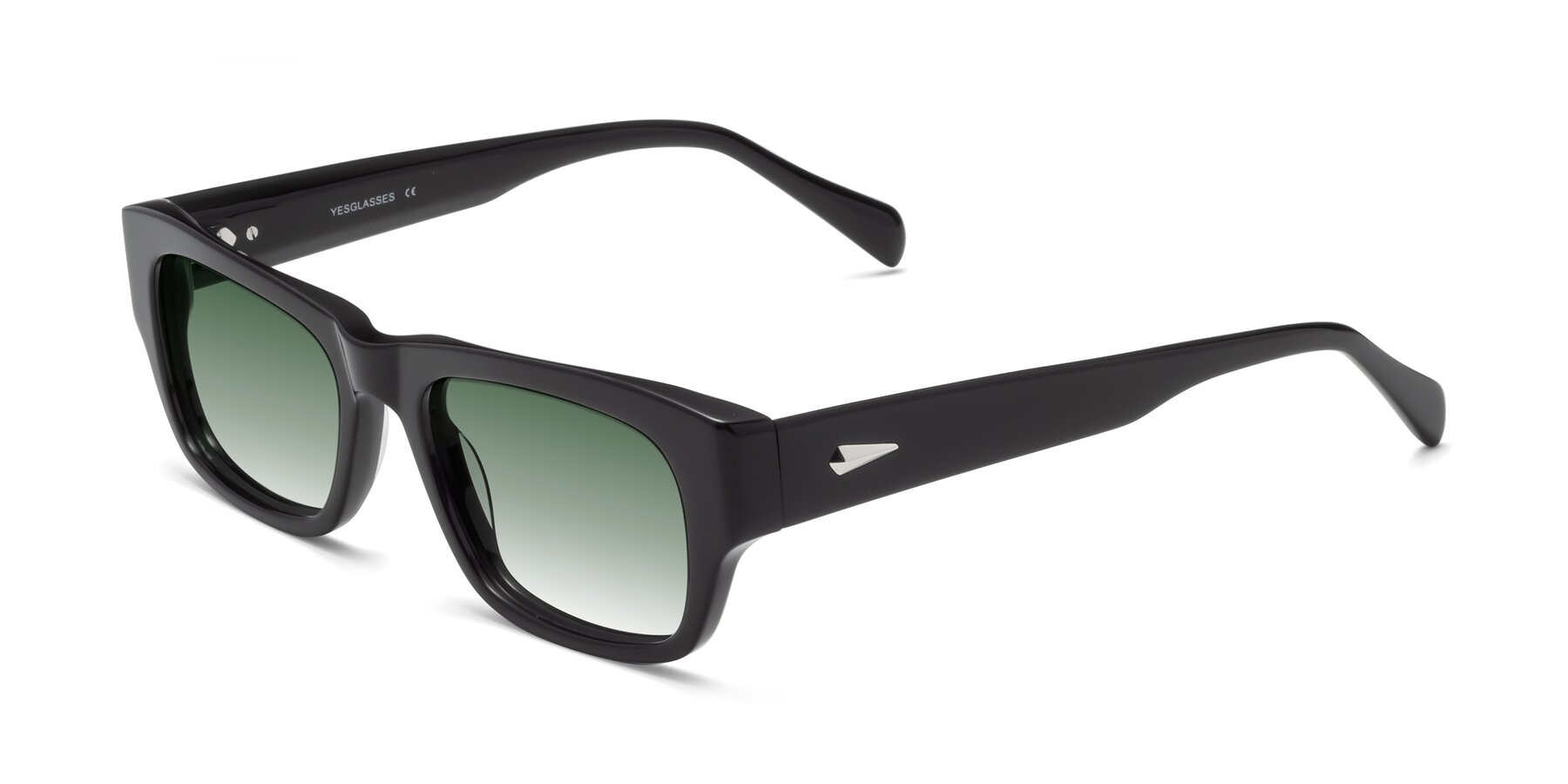 Angle of 1537 in Black with Green Gradient Lenses