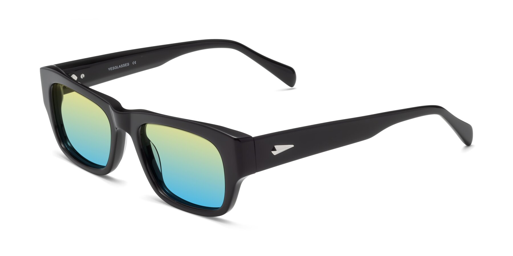 Angle of 1537 in Black with Yellow / Blue Gradient Lenses