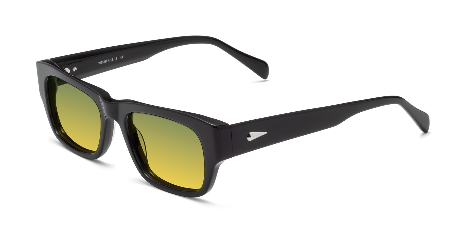 Angle of 1537 in Black with Green / Yellow Gradient Lenses