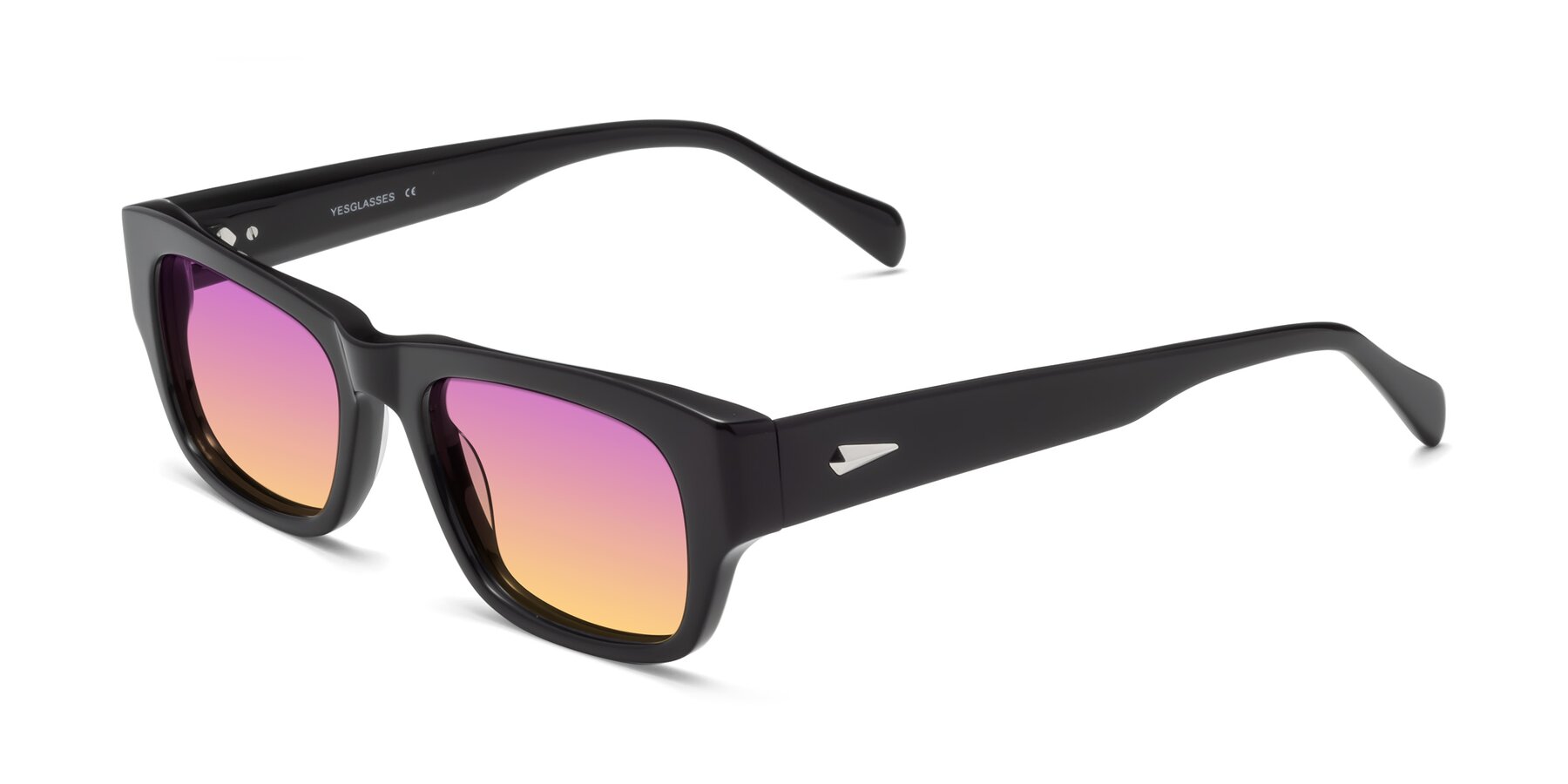 Angle of 1537 in Black with Purple / Yellow Gradient Lenses
