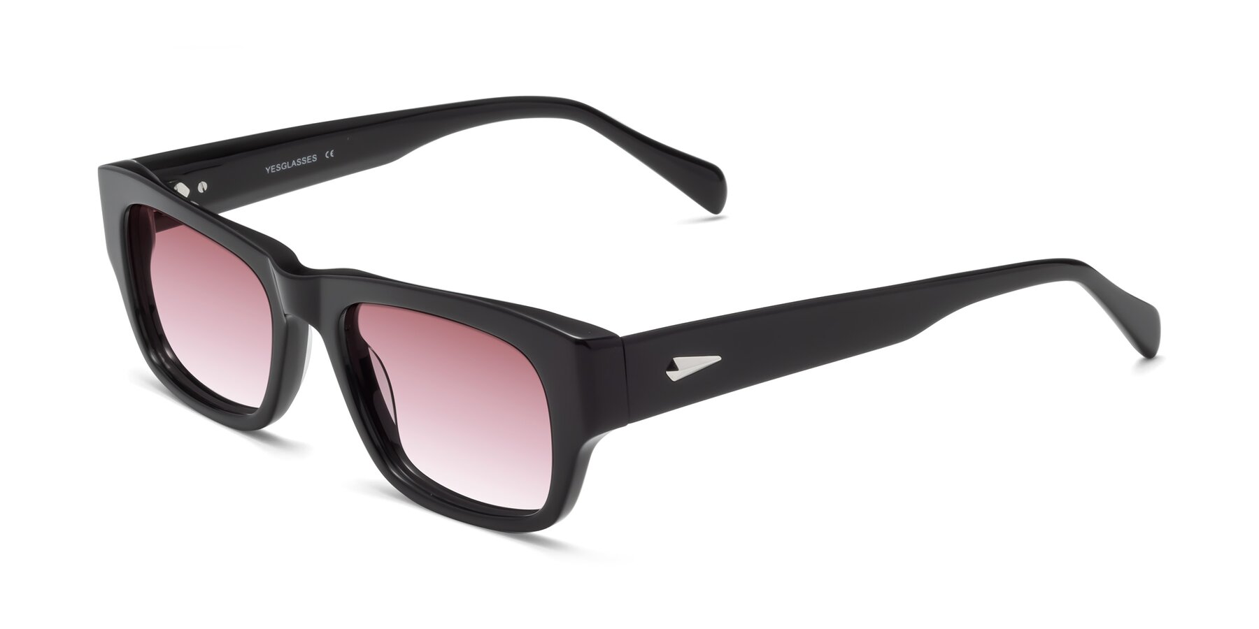 Angle of 1537 in Black with Garnet Gradient Lenses