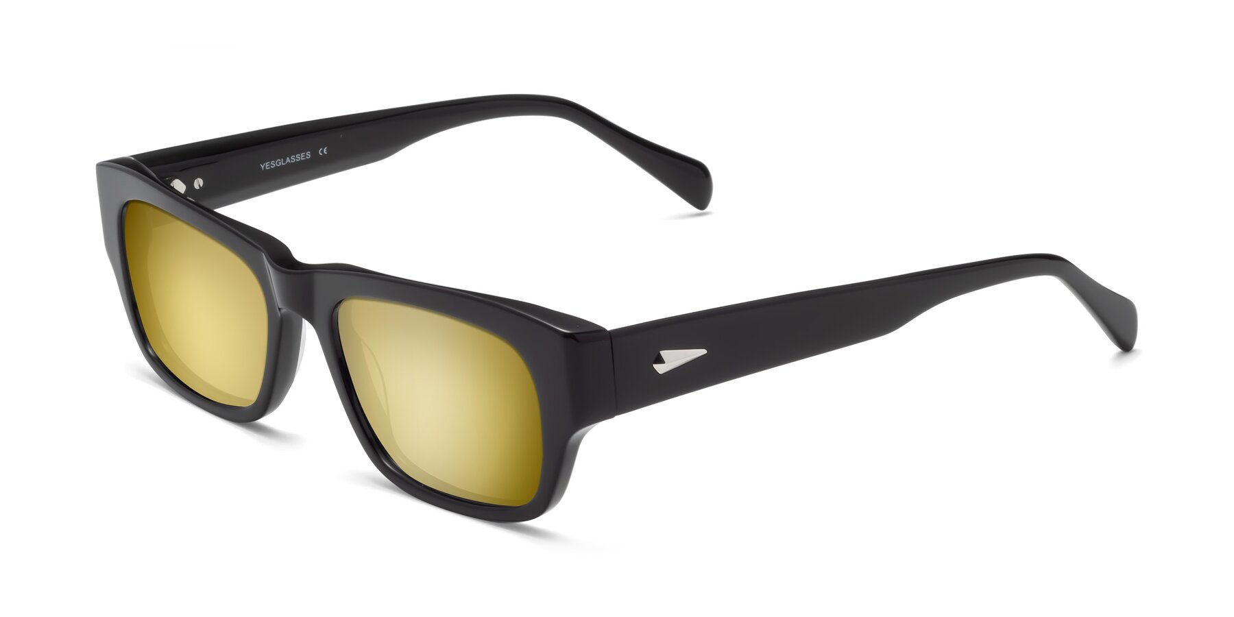 Angle of 1537 in Black with Gold Mirrored Lenses