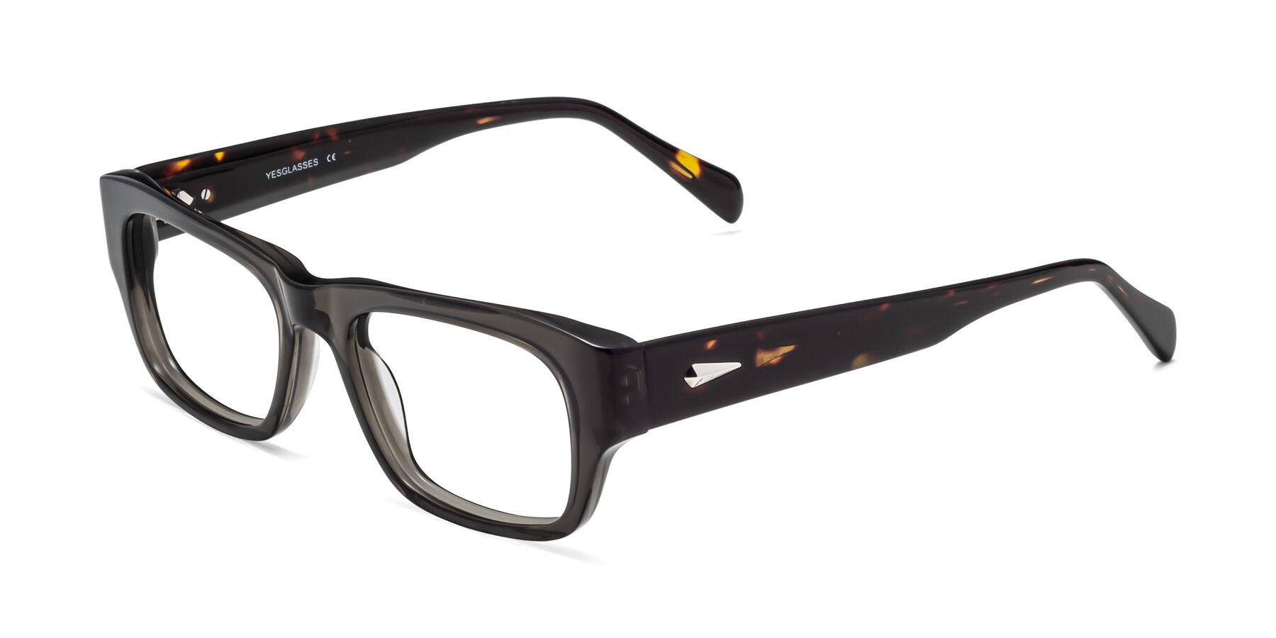 Angle of 1537 in Gray-Tortoise with Clear Blue Light Blocking Lenses