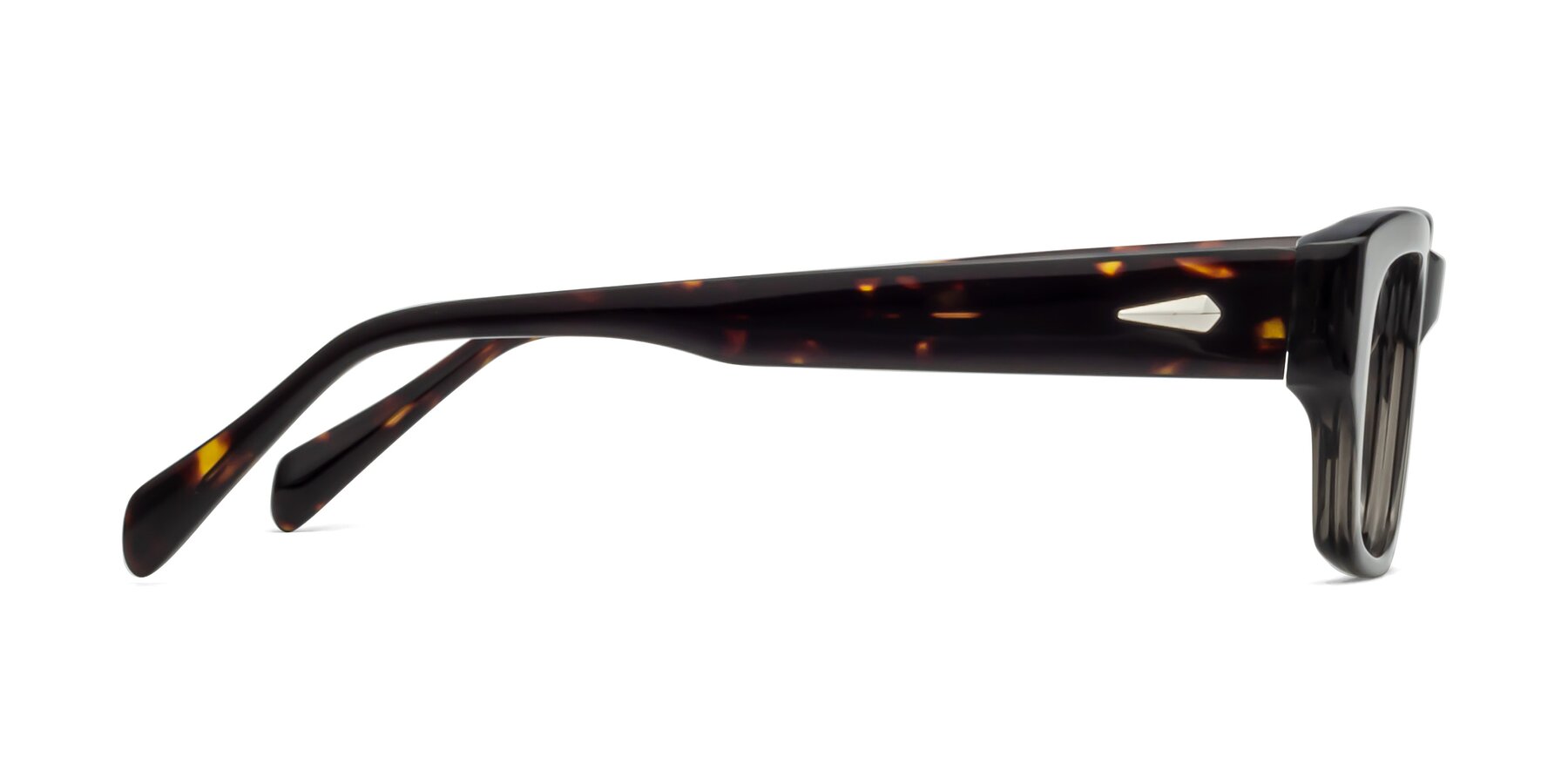 Side of 1537 in Gray-Tortoise with Clear Blue Light Blocking Lenses