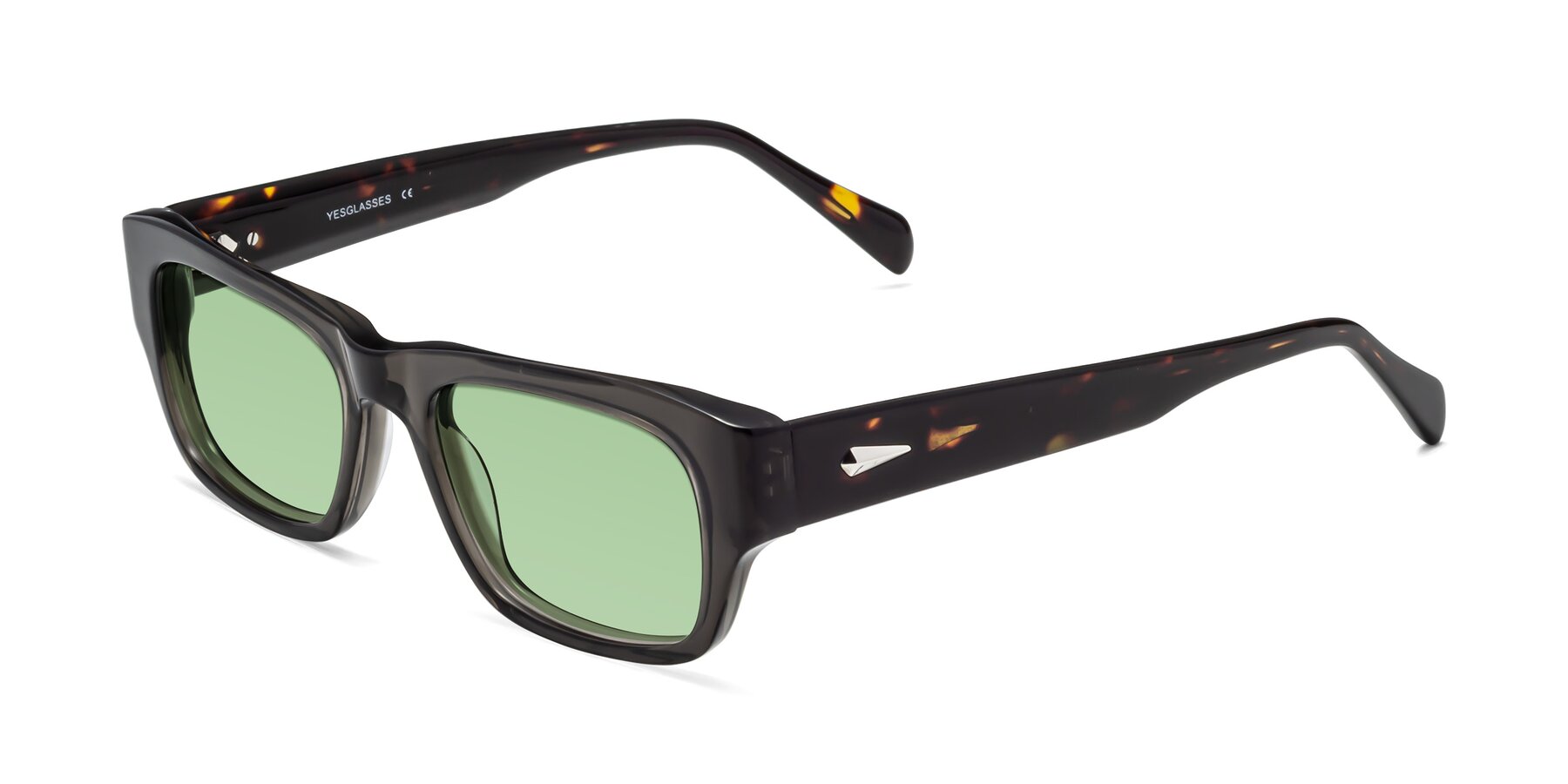 Angle of 1537 in Gray-Tortoise with Medium Green Tinted Lenses