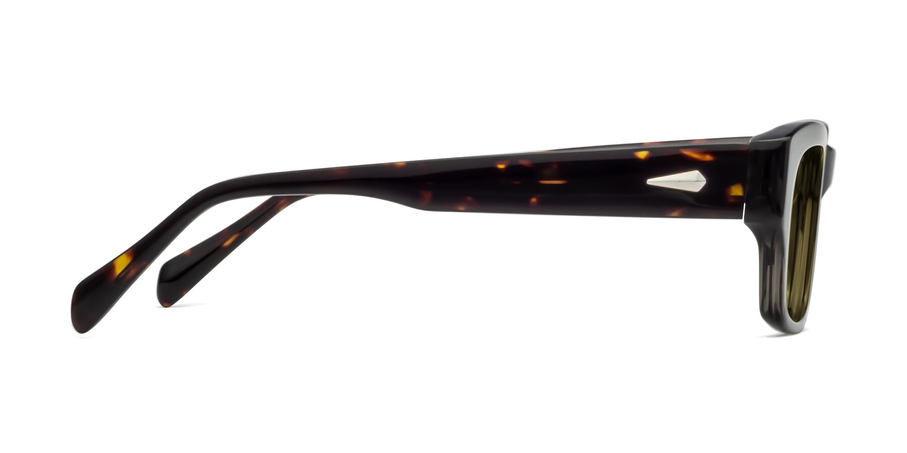 Side of 1537 in Gray-Tortoise with Medium Champagne Tinted Lenses