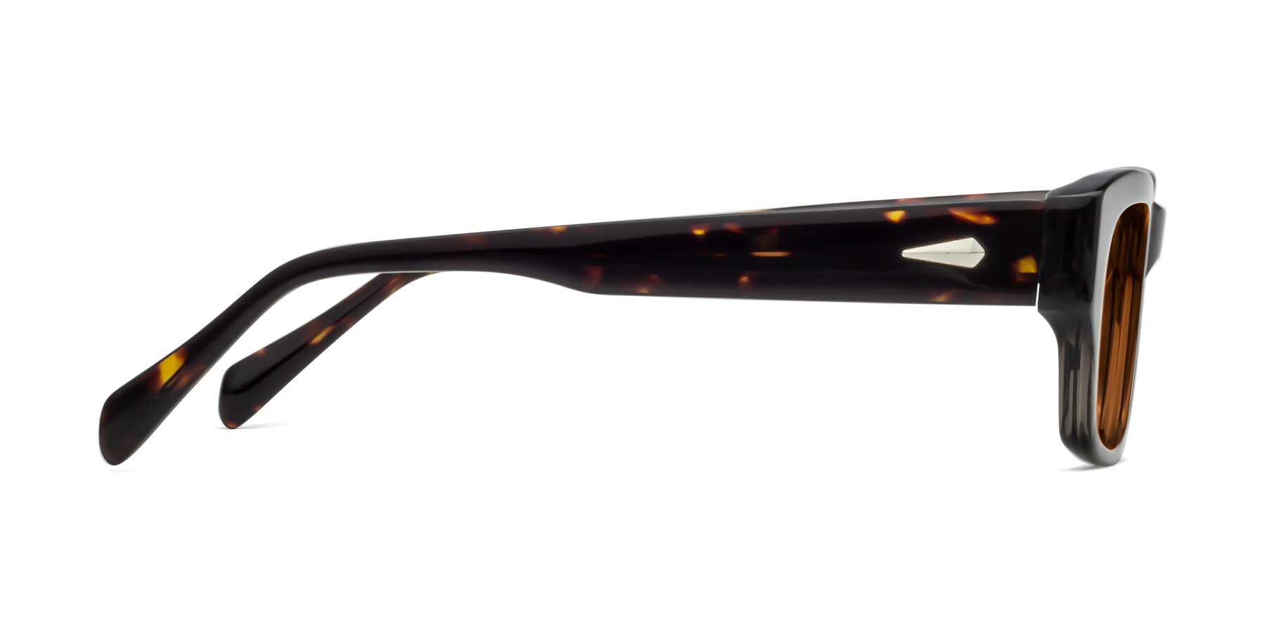 Side of 1537 in Gray-Tortoise with Orange Tinted Lenses