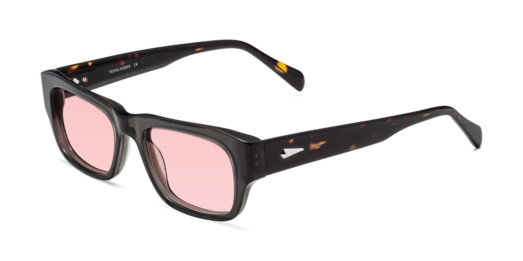 Angle of 1537 in Gray-Tortoise with Light Garnet Tinted Lenses