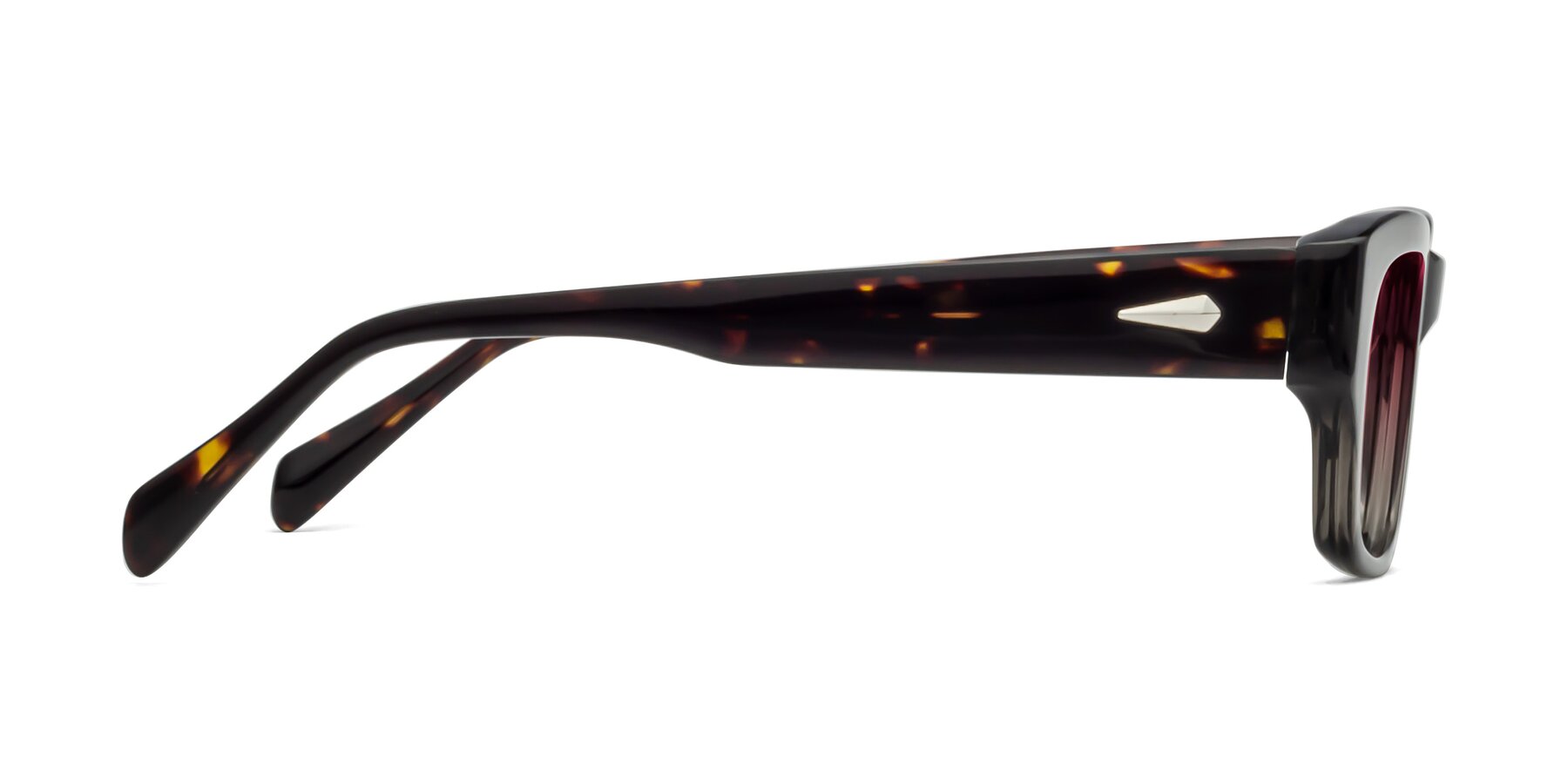 Side of 1537 in Gray-Tortoise with Pink Gradient Lenses