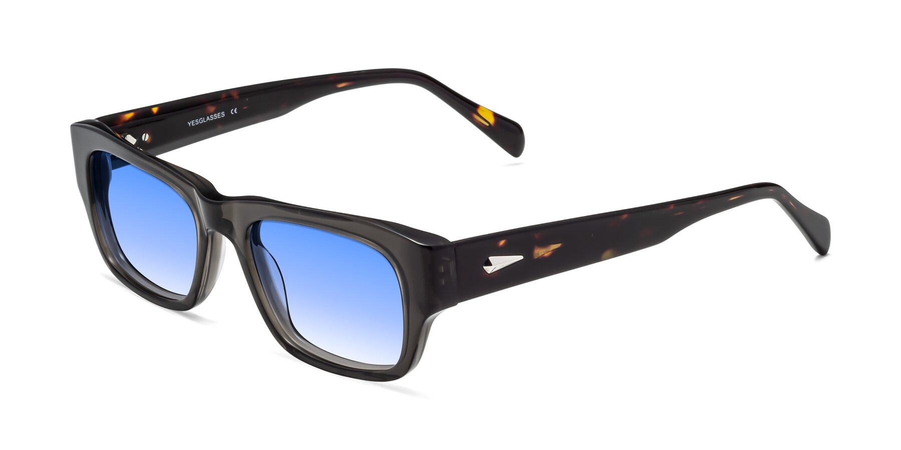 Angle of 1537 in Gray-Tortoise with Blue Gradient Lenses