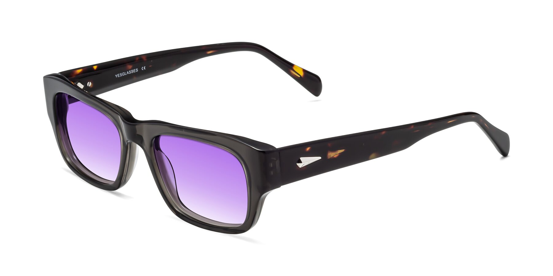 Angle of 1537 in Gray-Tortoise with Purple Gradient Lenses