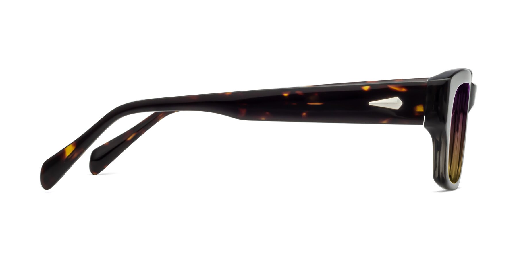 Side of 1537 in Gray-Tortoise with Purple / Yellow Gradient Lenses