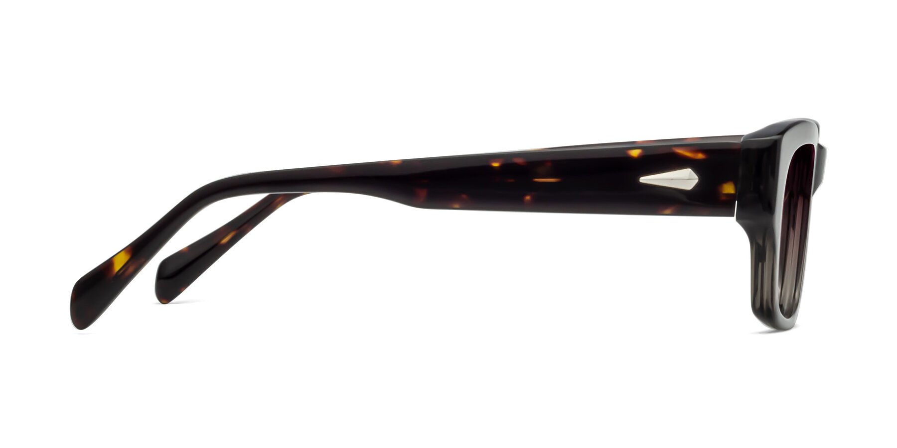 Side of 1537 in Gray-Tortoise with Wine Gradient Lenses