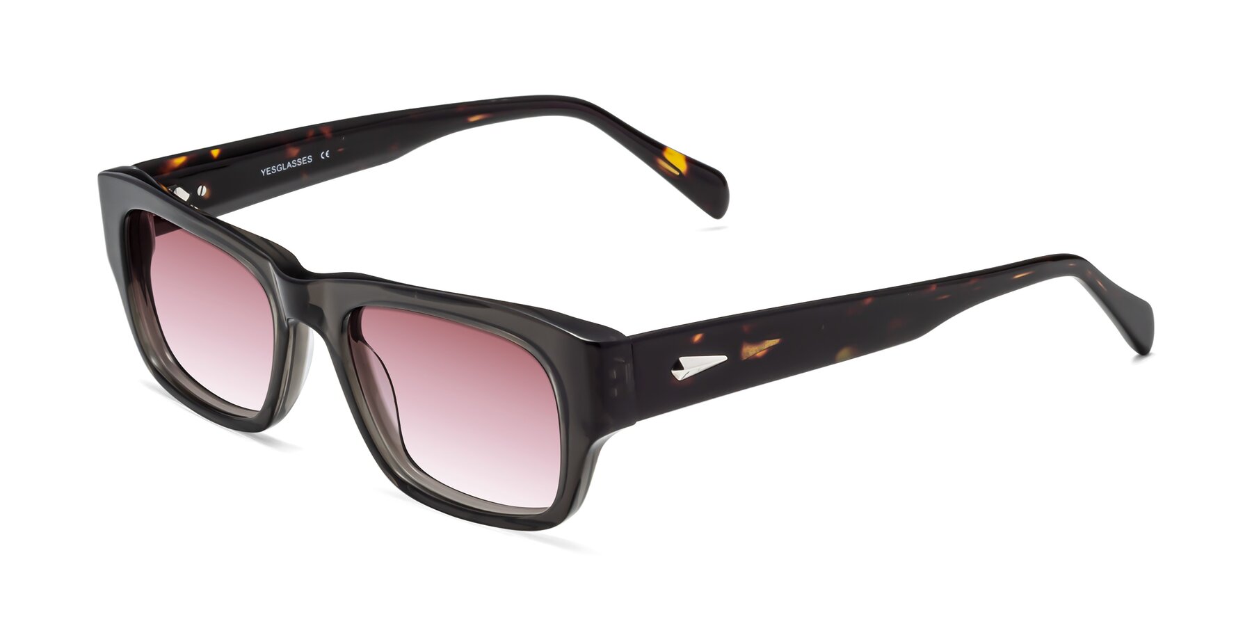 Angle of 1537 in Gray-Tortoise with Garnet Gradient Lenses