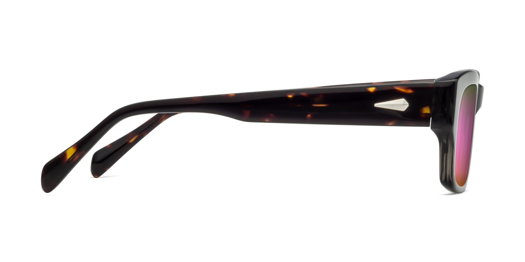 Side of 1537 in Gray-Tortoise with Pink Mirrored Lenses