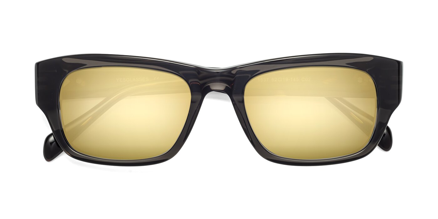 1537 - Gray / Tortoise Flash Mirrored Sunglasses