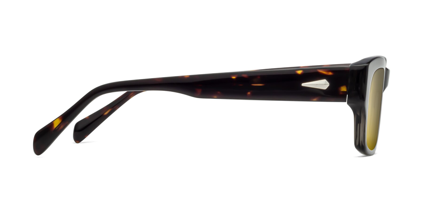 Side of 1537 in Gray-Tortoise with Gold Mirrored Lenses