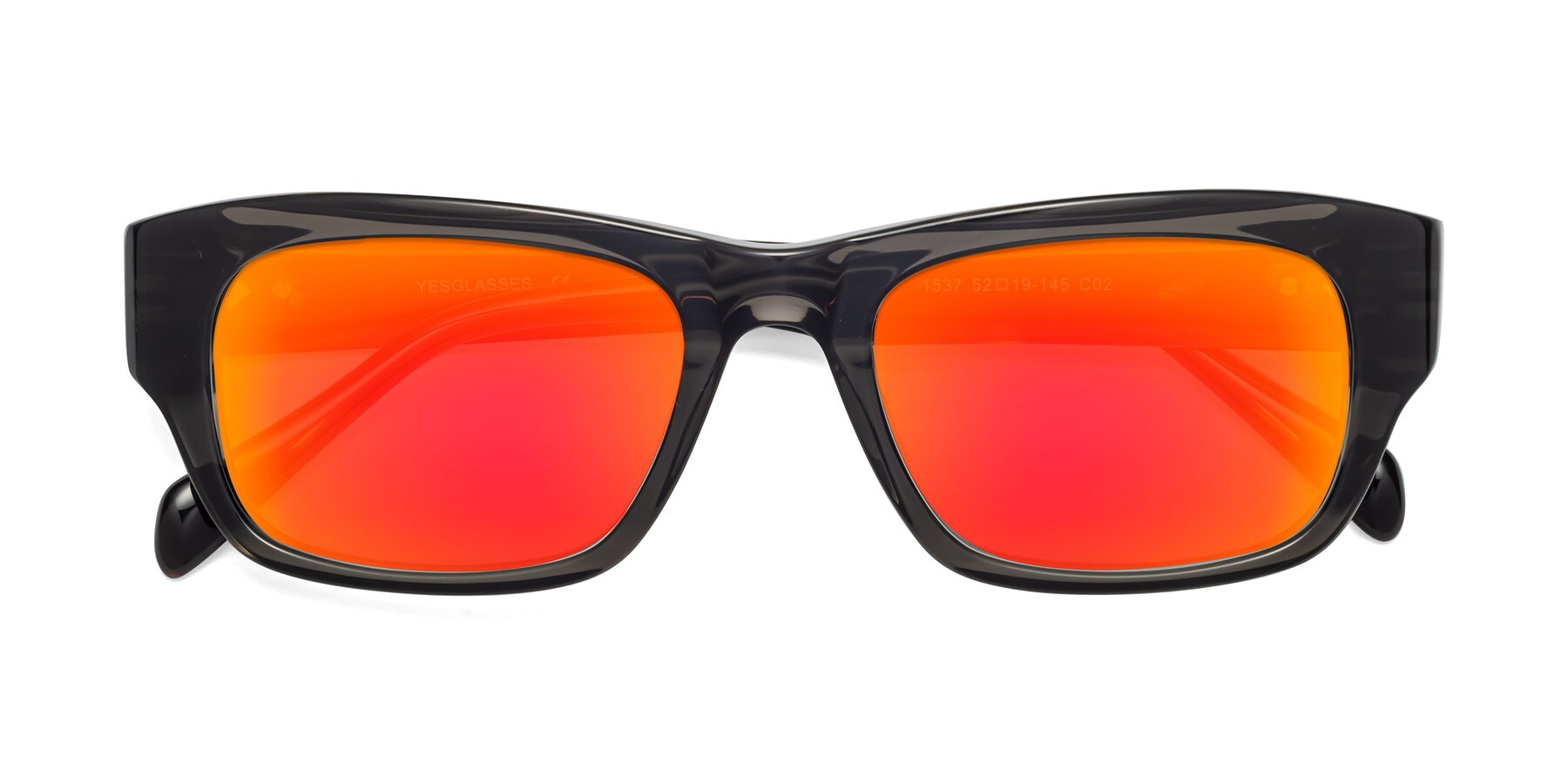 Folded Front of 1537 in Gray-Tortoise with Red Gold Mirrored Lenses