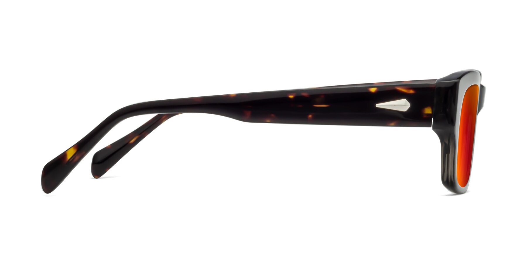 Side of 1537 in Gray-Tortoise with Red Gold Mirrored Lenses