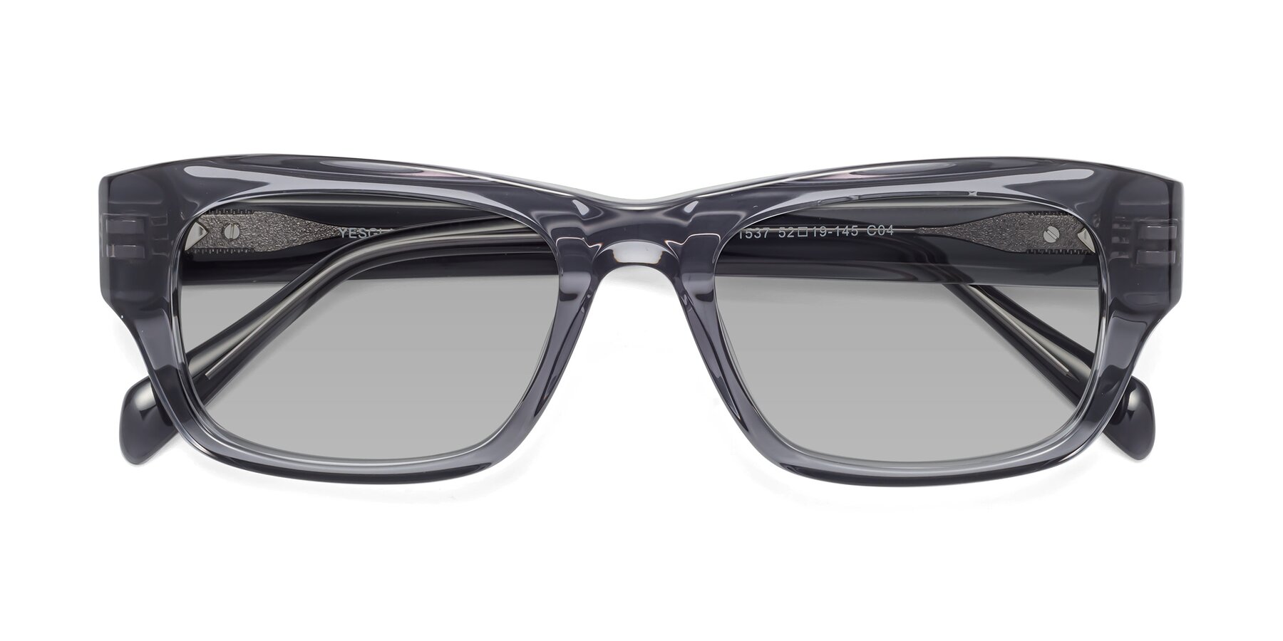 Folded Front of 1537 in Gray with Light Gray Tinted Lenses