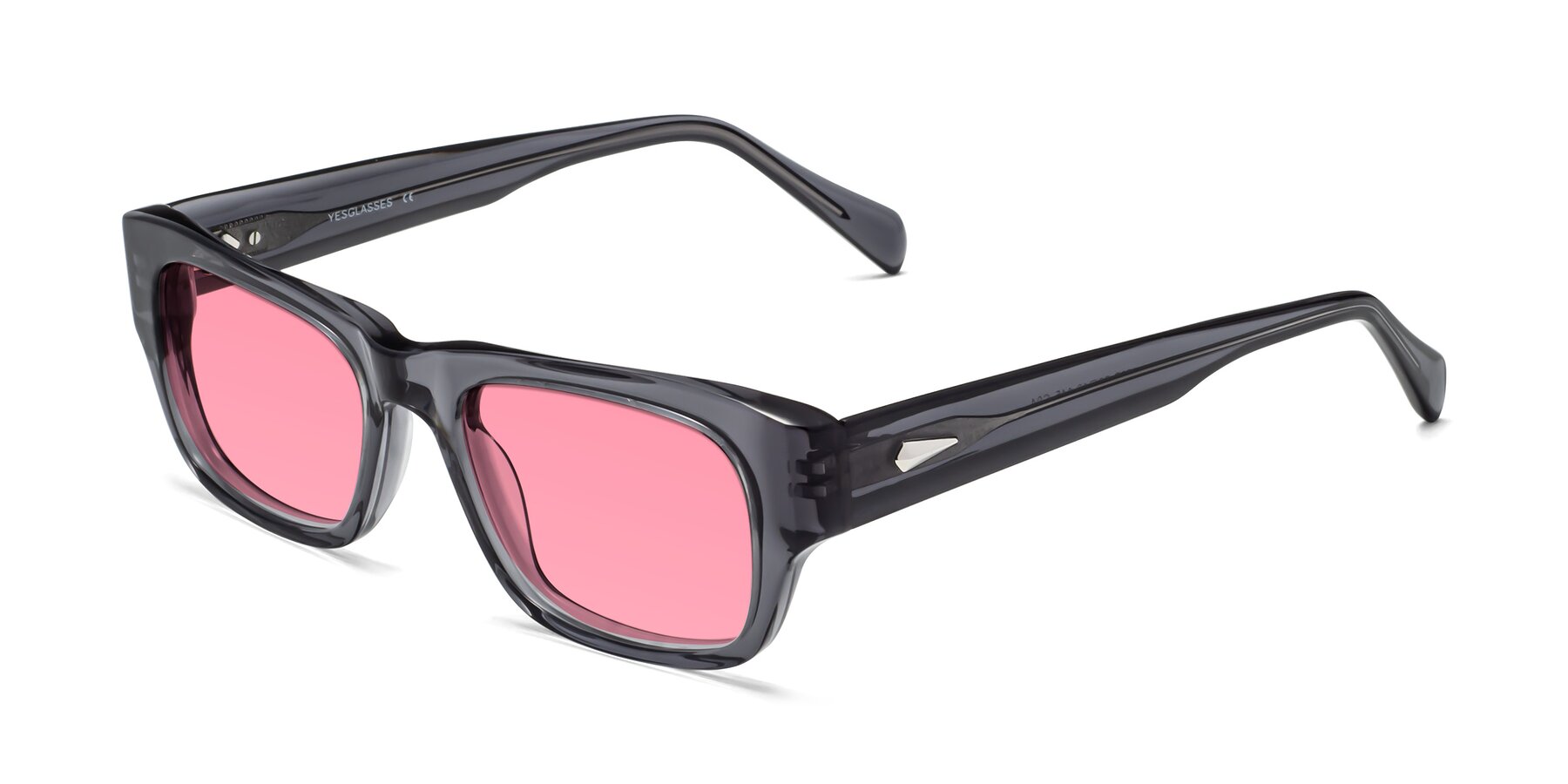 Angle of 1537 in Gray with Pink Tinted Lenses