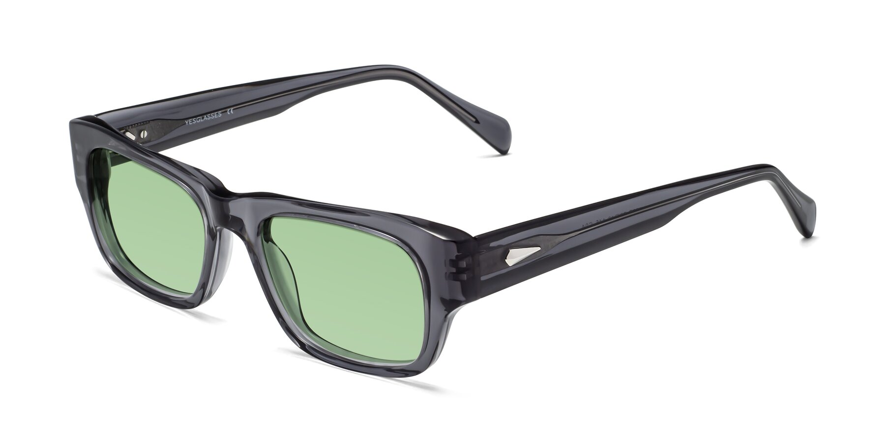 Angle of 1537 in Gray with Medium Green Tinted Lenses