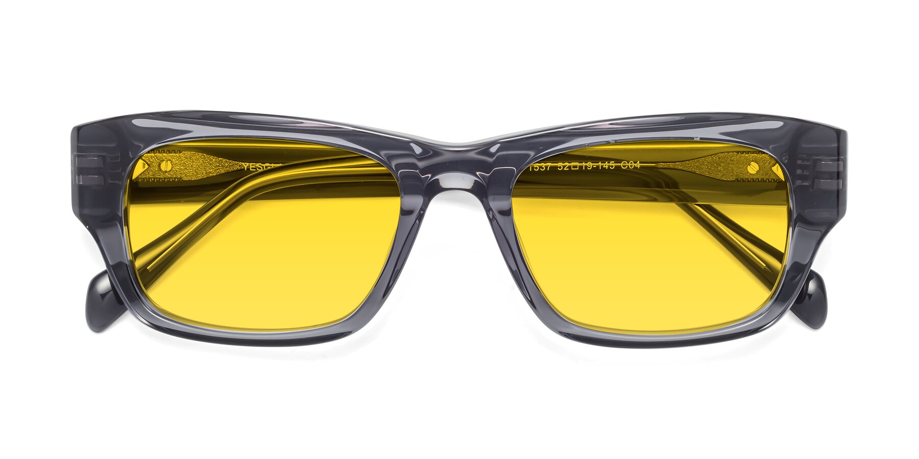 Folded Front of 1537 in Gray with Yellow Tinted Lenses